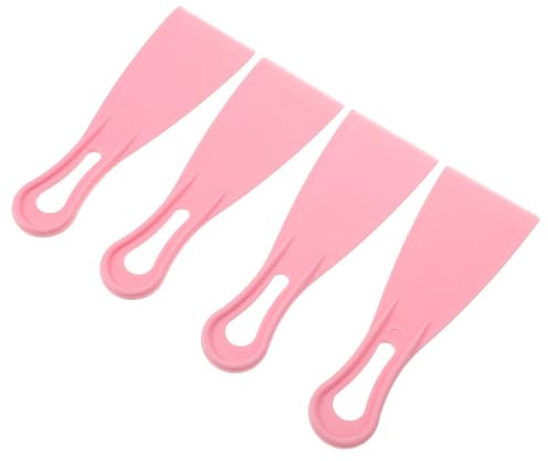 MAGICLULU 4pcs Pink Plastic Spade for Ice Cream Roll Maker Dessert Spatula for Yogurt and Fried Ice Compact Kitchen Tool