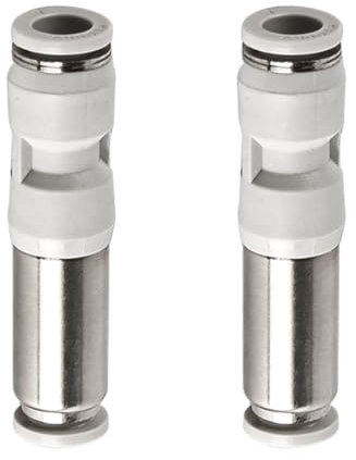 Laroal 2 Stück 8 mm Schnelleinsatz Einweg-Gerades Rückschlagventil Durchfluss Pneumatisches Rückschlagventil Luftkompressions-Rückschlagventilanschluss Push-In-Verbindung Luftrohr