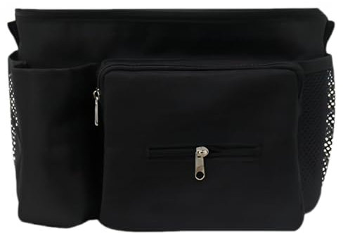 Kinderwagen Organizer Universeller, Kinderwagen Tasche mit Getränkehalter und Schultergurt, Kinderwagen Windel Organizer Kinderwagentasche Groß zur Aufbewahrung von Milchpulverdosen und Spielzeug