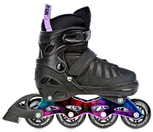 RAVEN Inline Skates Inliner für Kinder und Erwachsene OPTIONAL 2in1 mit Schlittschuhen verstellbar (Oxen Neo Chrome ohne Kufen, 38-42 (25cm-27,5cm))