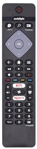 Riry BRC0884301/01 Ersetzen Philips Fernbedienung für Philips Fernbedienung ambilight LCD LED 3D HD Smart TV.