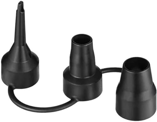 IHLOOTD Elektrische Luftpumpe Adapter Elektropumpe Adapter Luftpumpe Düsen Ersatzdüsen Adapter Elektrische Luftpumpen Tragbar für Luftbett Luftpumpen-Zubehör, 3 Größen, Schwarz (1 Stück)