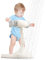 Soporte de ducha ajustable para bebé, soporte de baño, soporte portátil, con diseño plegable y vertical para niños o niñas, 15,35 x 13,19 x 17,32 pulgadas