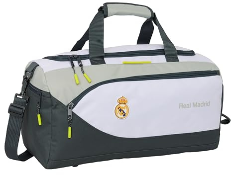 Safta Real Madrid EQUIPACIÓN 25/26 - Sac de Sport, Sac à Dos, idéal pour Les Enfants de différents âges, Confortable et Polyvalent, qualité et résistance, 50 x 25 x 25 cm, Blanc, M, Décontracté