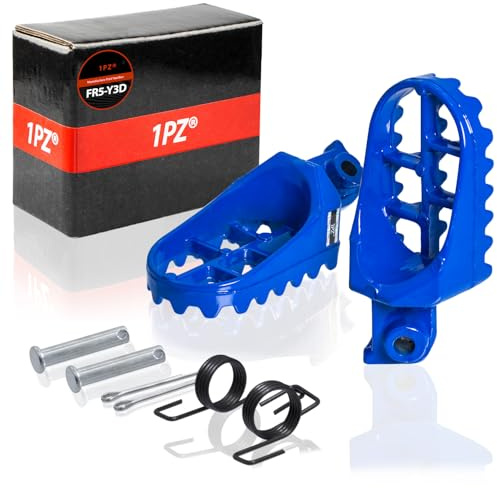 1PZ FR5-Y3D Pédales de Moto en Alliage d'Aluminium – Repose-pieds Remplacement pour Yamaha PW50 PW80 TW200, Honda CRF50/70/80/100F XR50/70/110, Dirt Bike & Pit Bike – Pieds de rechange Bleus