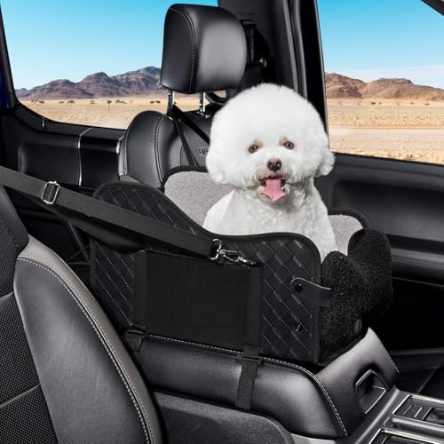 GGW Centre Console Dog Booster Car Seat for Small Dogs & Cats