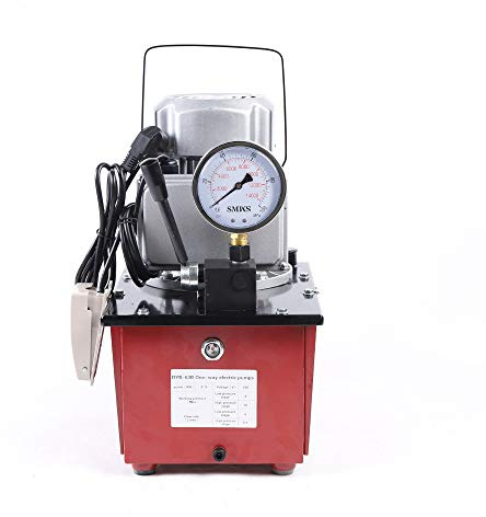 Bomba hidráulica eléctrica 220V, unidad hidráulica con válvula manual 750W, con manómetro a prueba de golpes, para varios dispositivos hidráulicos utilizados