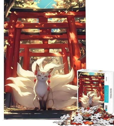 1000 Kitsune Mystic Gateway Portal Puzzle Entspannendes Spiel fesselndes Spielzeug zur Förderung der Geduld tolles Geschenk und Spielzeug Geburtstagsgeschenk (Größe 50x75cm)