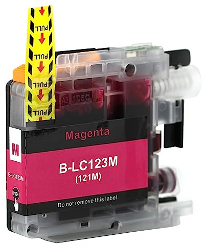 Go Inks Compatible Magenta LC123M Ink Cartridge - 1 Pack Replacement for Brother DCP & MFC Printers - High Capacity 10ml - 1x Magenta