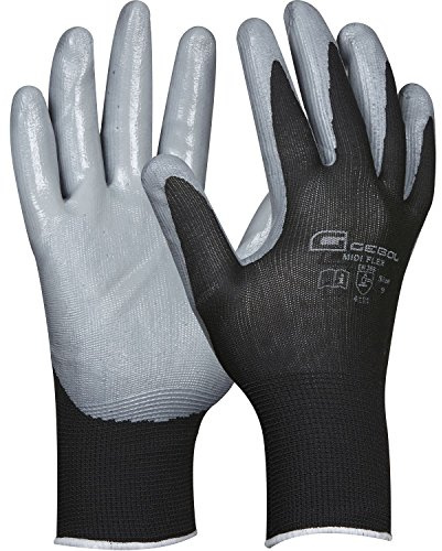 Arbeitshandschuh MIDI FLEX | Größe 9 (L) | grau/schwarz |