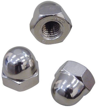 Ciegos latón pulido tuercas molido 6 mm paquete de 100 pc