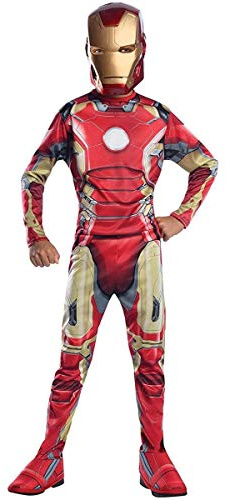 Iron Man Mark 43 Costume, Kids Avengers Age Of Ultron Outfit, Large, Age 8 - 10, HEIGHT 4’ 8” - 5'