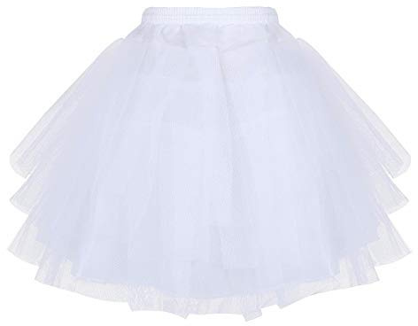 Cinda Flower Girl Bridesmaid 4 Layer White Underskirt petticoat One Size