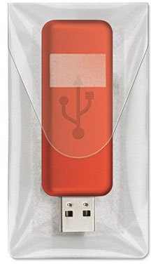 USB Pocket, 2x3-7/16, Clear, Sold as 1 Package