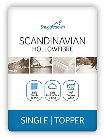 Snuggledown skandinavischen Matratzenauflage, Microfaser, weiß, Einzelbett