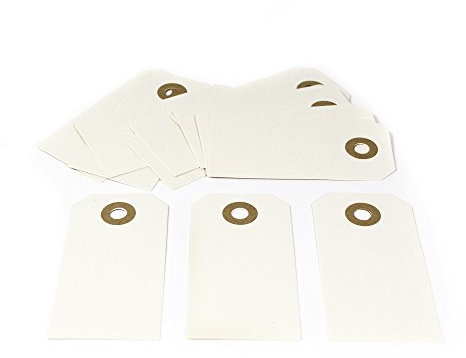 Frau WunderVoll® 50 Anhänger Creme weiß, Rechteck 4 x 8 cm/Papieranhänger, Geschenkanhänger, Gastgeschenk Hochzeit, Vintage, Geschenk, Etiketten, Tags, Geburtstag, Dekoration