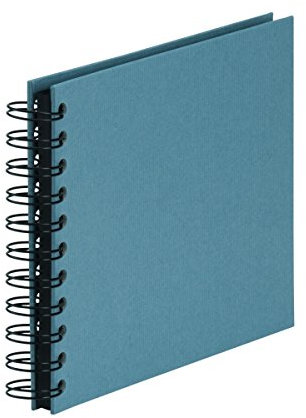 Rössler Papier 1329452150 - S.O.H.O. Wire-O Fotoalbum 195 x 145 mm, 40 schwarze Seiten, Denim, 1 Stück