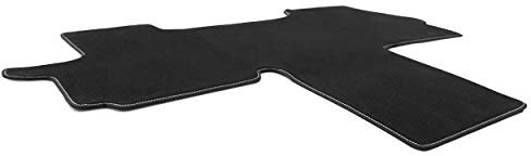 Fußmatte für FIAT Ducato III alle ab 2006> Velours Matte Premium Automatte Original Qualität Führerhaus Vorn komplett Durchgehend Schwarz 1-teilig mit Mittelteil