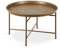 Kate and Laurel Mahdavi Boho-Chic Tablett aus gehämmertem Metall, Dunkelgold