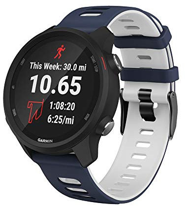 Wikai, Cinturino di Ricambio per Garmin da 20mm, in Silicone, Compatibile per Samsung Gear S2/Gear Sport/Galaxy Watch ActiveWatch,per Garmin Forerunner 245/M/645/645MUSIC, Approach S40.