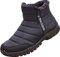 GILKUO Botas de Nieve Hombre Invierno Cremallera Impermeable Zapatos Zapatillas Forradas Calientes sin Cordones Botines Descansos Negro Talla 40