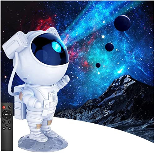 Sternennachtlicht-Projektor, Astronauten-LED-Projektionslampe mit Fernbedienung, verstellbarer Kopfwinkel, Geschenk für Kinder und Erwachsene, Heimparty, Deckendekoration, Weihnachtsgeschenk