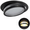 SSC-LUXon LAGO Deckenstrahler LED mit indirektem Licht inkl. LED 4W warmweiß 230V - Einbau Design Spot schwenkbar schwarz rund