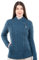 SAOL Irish Cardigan for Women Made of 100% Merino Wool Ireland Sweater Cable Knit Zip Jacket, Teal, Medium