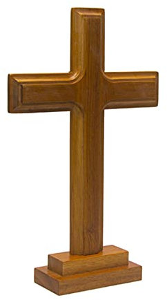 Perfeclan Christentum Kruzifix Stehender Doppelseitige christliche Figur für Ornament