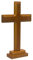 Perfeclan Christentum Kruzifix Stehender Doppelseitige christliche Figur für Ornament