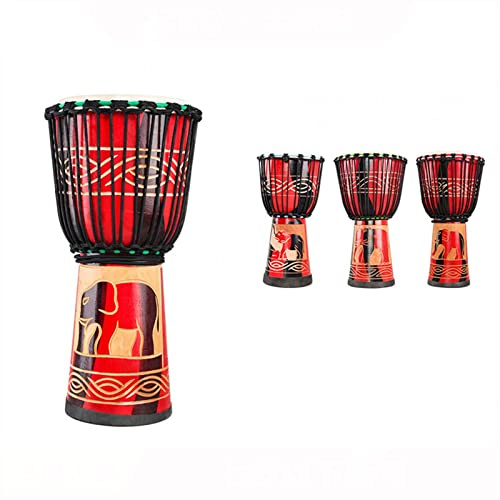 KESHUO Afrikanische Trommel Anfänger Ziegenleder Afrikanische Trommel 8 Zoll 10 Zoll 12 Zoll Einreise Kindergarten Student Perkussionsinstrument (Color : 8-inch Elephant)