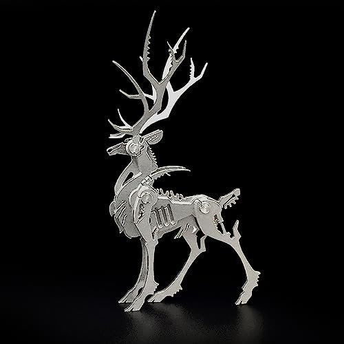 Microworld 3D Metall -Puzzle, mechanische Mini -Traum -Hirsch -Elch -Metallmodell -Kits, Stahl Warcraft Collection Challenge DIY Kunsthandwerk