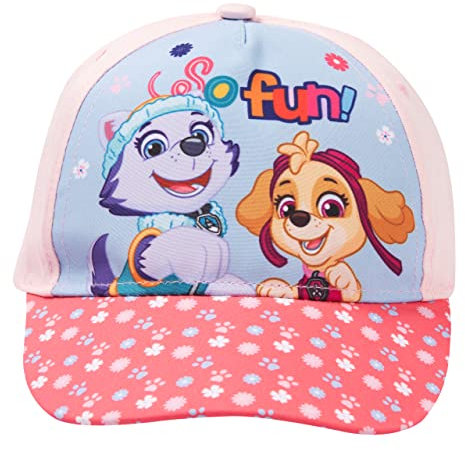 United Labels Paw Patrol Cap für Kinder, So Fun Skye und Everest, Rosa Hellblau, Basecap verstellbar, Kappe für Mädchen