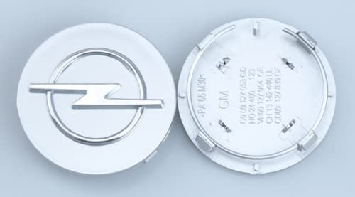 4 Pièces Cache-Moyeu pour Opel Astra H G J Insignia Mokka Zafira Corsa 64mm, Bouchon de Jante, Enjoliveurs, Centre Roue Caps, éTanche à la Poussière/avec Badge