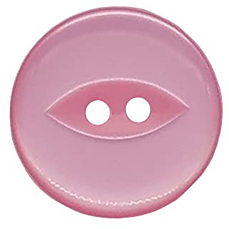 The Bead Shop 20 Pack Round Fish Eye Buttons, Baby Buttons, Sewing, Knitting & Crafts - Pink 19mm / 30 Lignes