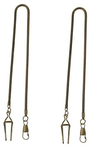 Mikikit 2 Stk Taschenuhrkette Taschenschlüsselbund Taschenkette Männer Gürtelketten Aus Legierung Vintage Uhrenketten Tanktops Für Frauen Westenkette Komponente Hängend Fräulein Metall