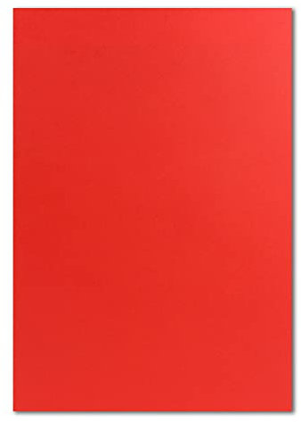 FarbenFroh by GUSTAV NEUSER 50x DIN A4 Papier - Rot - 110 g/m² - 21 x 29,7 cm - Briefpapier Bastelpapier Tonpapier Briefbogen