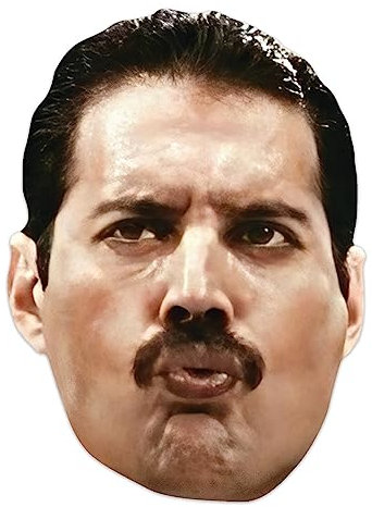 STAR CUTOUTS CM242 Freddie Mercury Maske Karton - Amazing Talking Point - So Realistisch