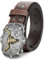 BELTROAD Western Leder Schnalle Gürtel für Männer Frauen Cowboy Cowgirl Herren Ledergürtel für Jeans Weihnachten Herrengürtel Geschenke