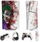 PlayVital Full Set Skin Sticker für ps5 Slim Konsole Digital Edition,Aufkleber Vinyl-Skin Stickers Schutzfolie Folie für ps5 Controller,Ladestation, Headset,Medienfernbedienung-Clown Hahaha
