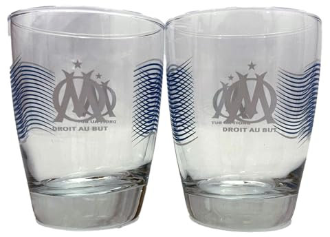 OLYMPIQUE DE MARSEILLE 2 x Verre à eau 28cl OM Collection officielle