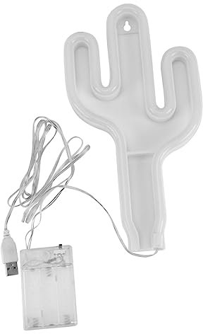 jojofuny 1pièce Lampe Néon Forme De Cactus Led Décorative Pour Mur Éclairage Ambiance Sans Pile Pour Maison Et Bureau Lumière Verte