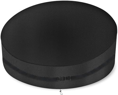 Sonneninsel Abdeckung Wasserdicht,Schutzhülle für Sonneninsel Rund mit Kordelzug und Verstellbare Schnallen,Sonneninsel Abdeckhaube 420D Oxford-Stoff (50*90*250cm,Schwarz)