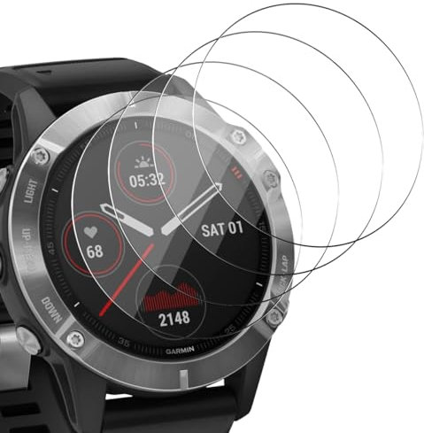 AnnhanT Schutzfolie für Garmin Fenix 6/Fenix 6 Pro/Fenix 7S Panzer Schutz Glas 4 Stück. Fenix 6/Fenix 6 Pro/Fenix 7S Schutzfolie. 9H Kratzfest. Panzerfolie für Garmin Fenix 6/6 Pro/7S Displayschutz