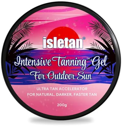isletan Intensives Bräunungsgel Pfirsich, Gerbgel für Outdoor & Sonnenbank, 200g