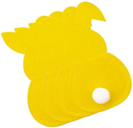 4 Stück praktische Filz-Hasen-Bestecktasche Osterhase Filz Besteckhalter Tasche Frohe Ostern Dekorationen für Besteck Gabel Set Abdeckung
