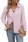 MINTLIMIT Women's Striped Button Down Shirts Long Sleeve Collar Blouses Casual Ladies Shirt Top 2024, Pink