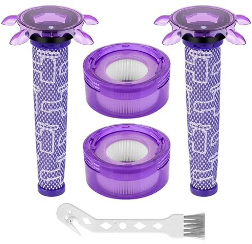 2Pack Upgraded V8 Star Pre-Filters and Post Filters for Dyson V8 Origin Animal handheld Cordless Stick Vacuum Cleaner New Version SV10 SV25 Dyson Car+Boat handheld vacuum cleaner # 965661-05&967478-05