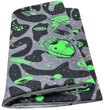Wollhuhn Öko Jungen/Mädchen Leichter Lockerer Schlupfschal/Halstuch/Loop Baumwolle Zwei Lagen Jersey Übergangszeiten/Sommer 32132220 (Space Neon Grün)