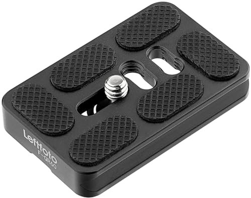 LEFTFOTO 60mm Universal Camera Quick Release Plate Metal Small QR Tripod Camera Body Mount Plate Fits Arca Swiss Standard Clamp for for DSLR Camera Tripod Ballhead
